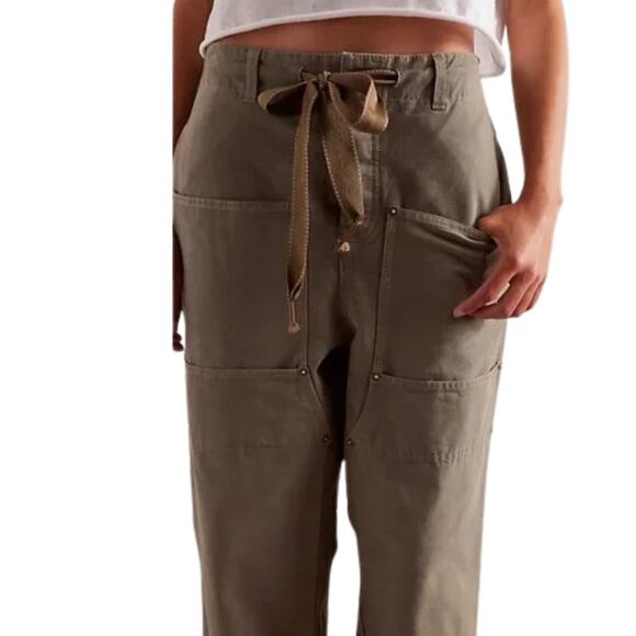 We The Free (Free People) Hayden Pull-On Pants XS Green - Picture 2 of 8